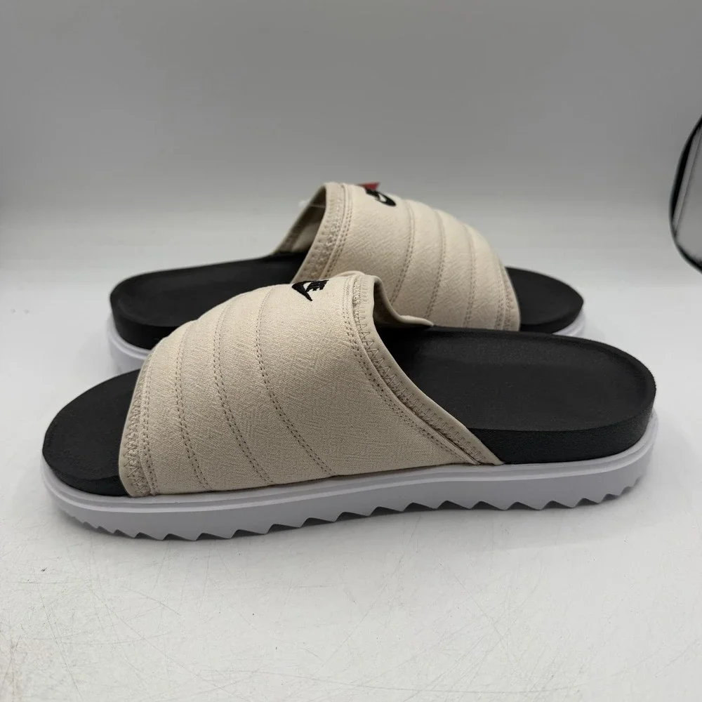 Nike Asuna Slide NA Sandals Mens Sz 9 Desert Sand/Black/White Slip On CW9703-009